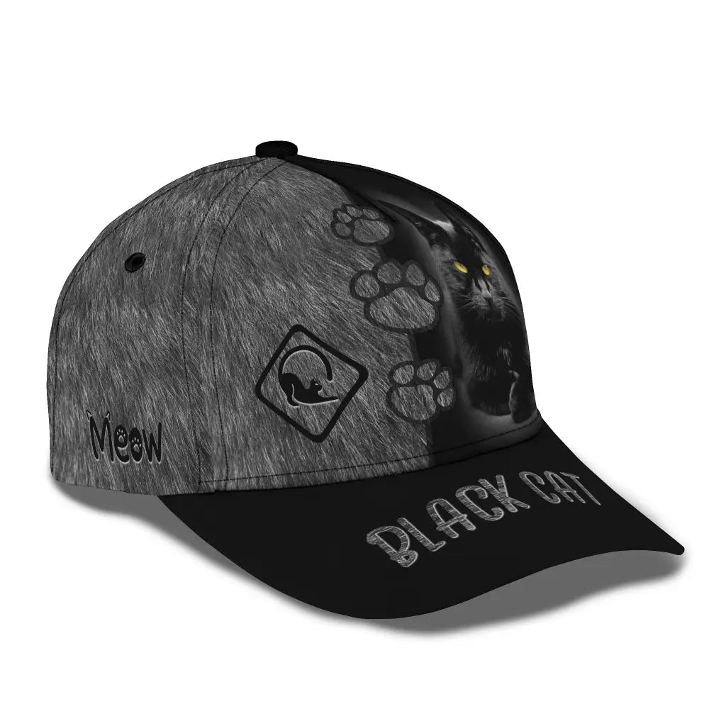 Unisex Classic Cap Black Cat Hat For Lovers T-Shirt