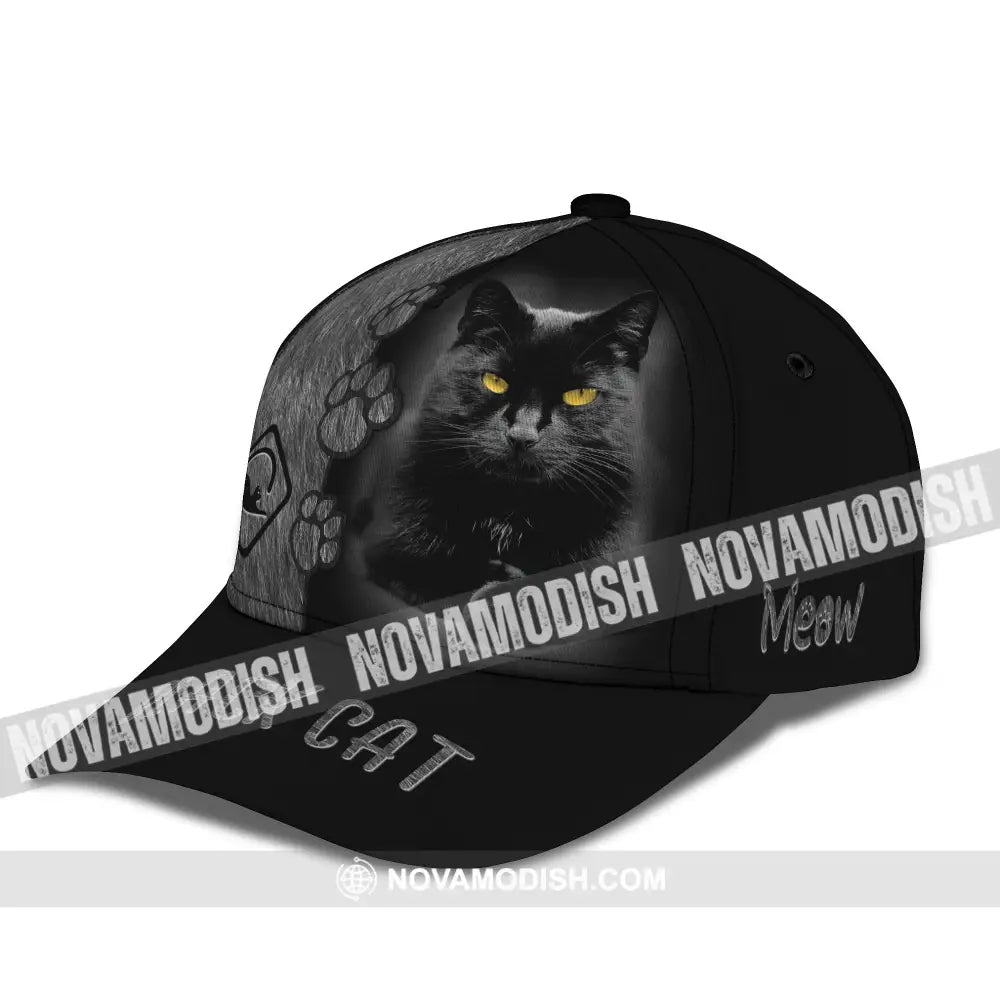 Unisex Classic Cap Black Cat Hat For Lovers T-Shirt