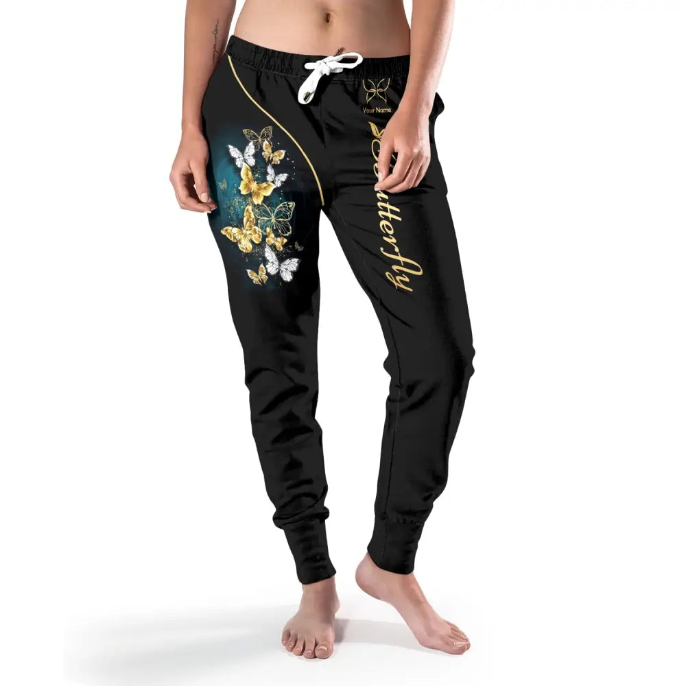 Unisex Clothing Custom Butterfly Jogger Pants Gift For Lovers
