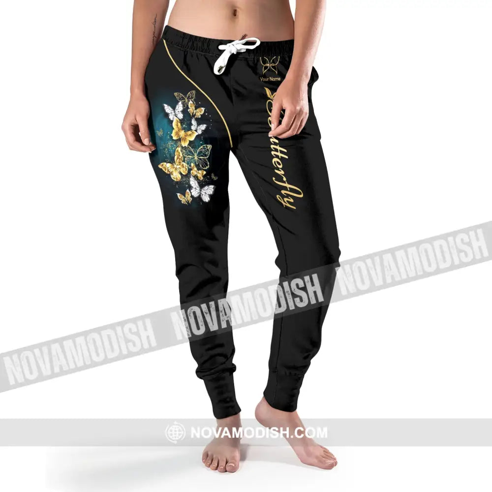 Unisex Clothing Custom Butterfly Jogger Pants Gift For Lovers