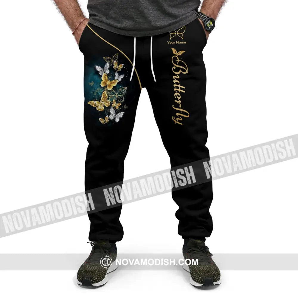 Unisex Clothing Custom Butterfly Jogger Pants Gift For Lovers