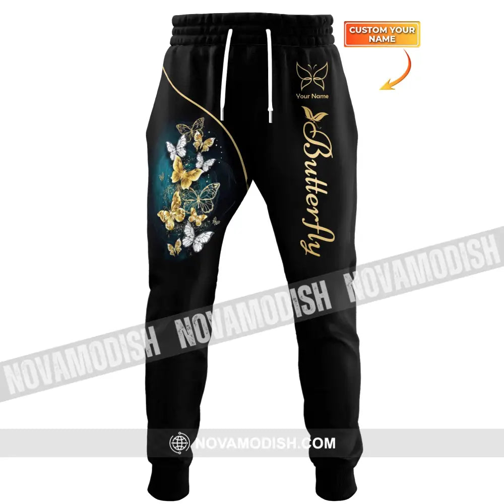 Unisex Clothing Custom Butterfly Jogger Pants Gift For Lovers