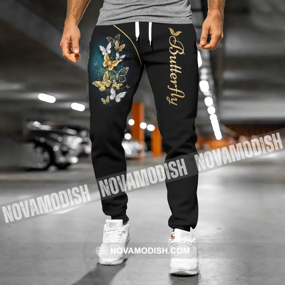 Unisex Clothing Custom Butterfly Jogger Pants Gift For Lovers