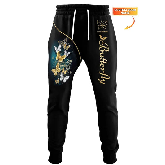 Unisex Clothing Custom Butterfly Jogger Pants Gift For Lovers