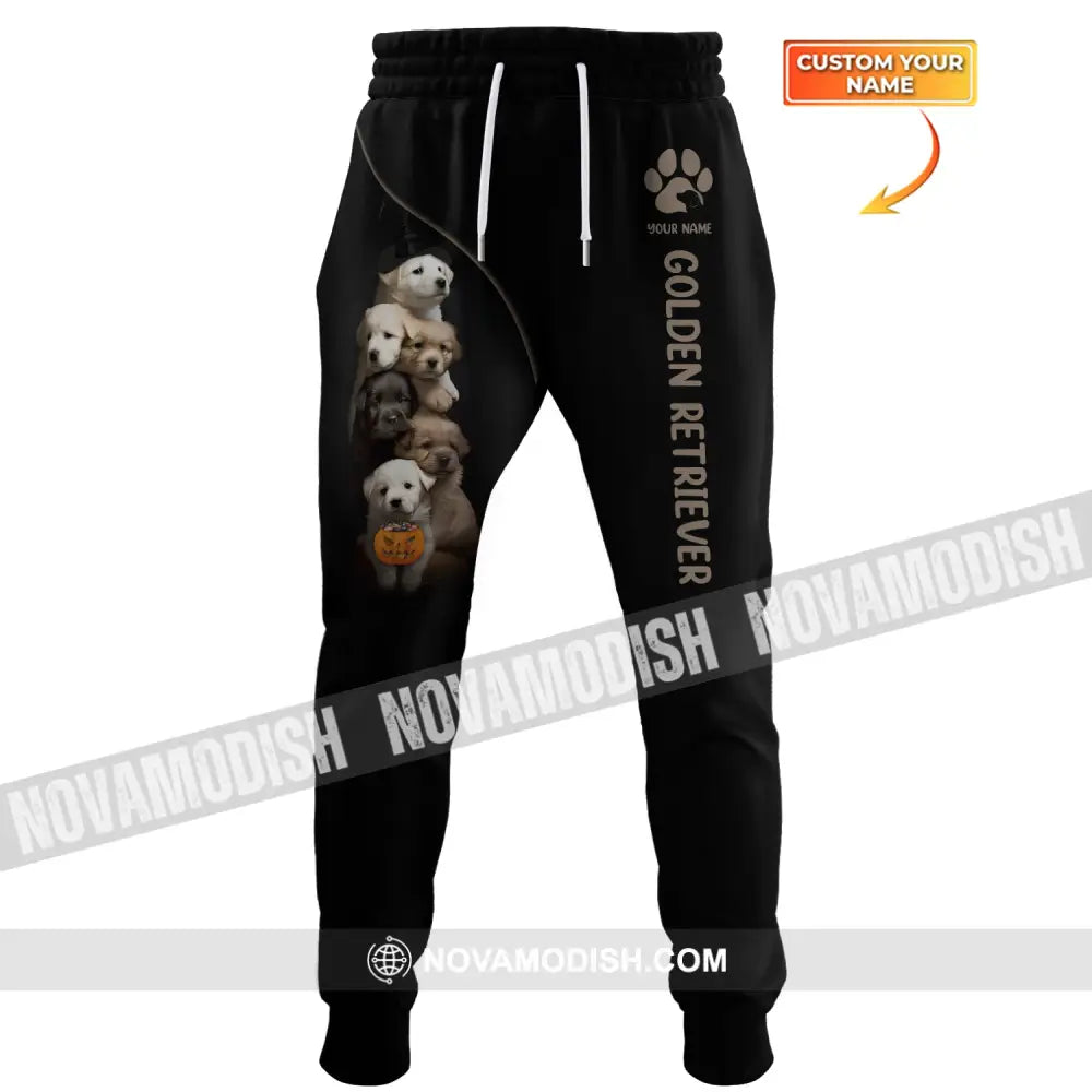 Unisex Clothing Custom Halloween Jogger Golden Retriever Pants For