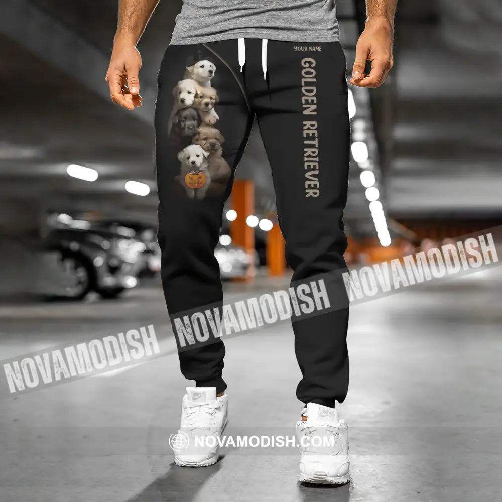 Unisex Clothing Custom Halloween Jogger Golden Retriever Pants For