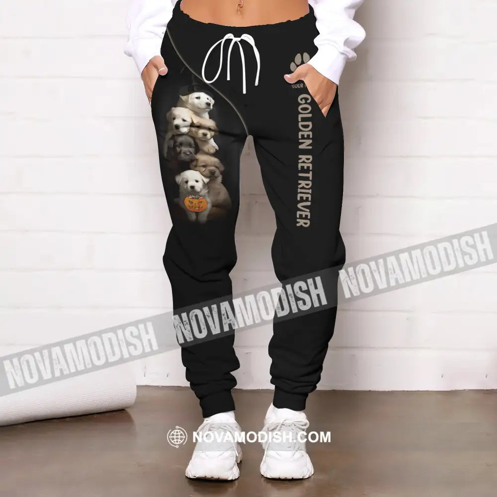 Unisex Clothing Custom Halloween Jogger Golden Retriever Pants For