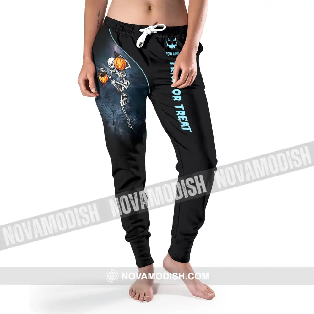 Unisex Clothing Custom Halloween Jogger Trick Or Treat Pants For