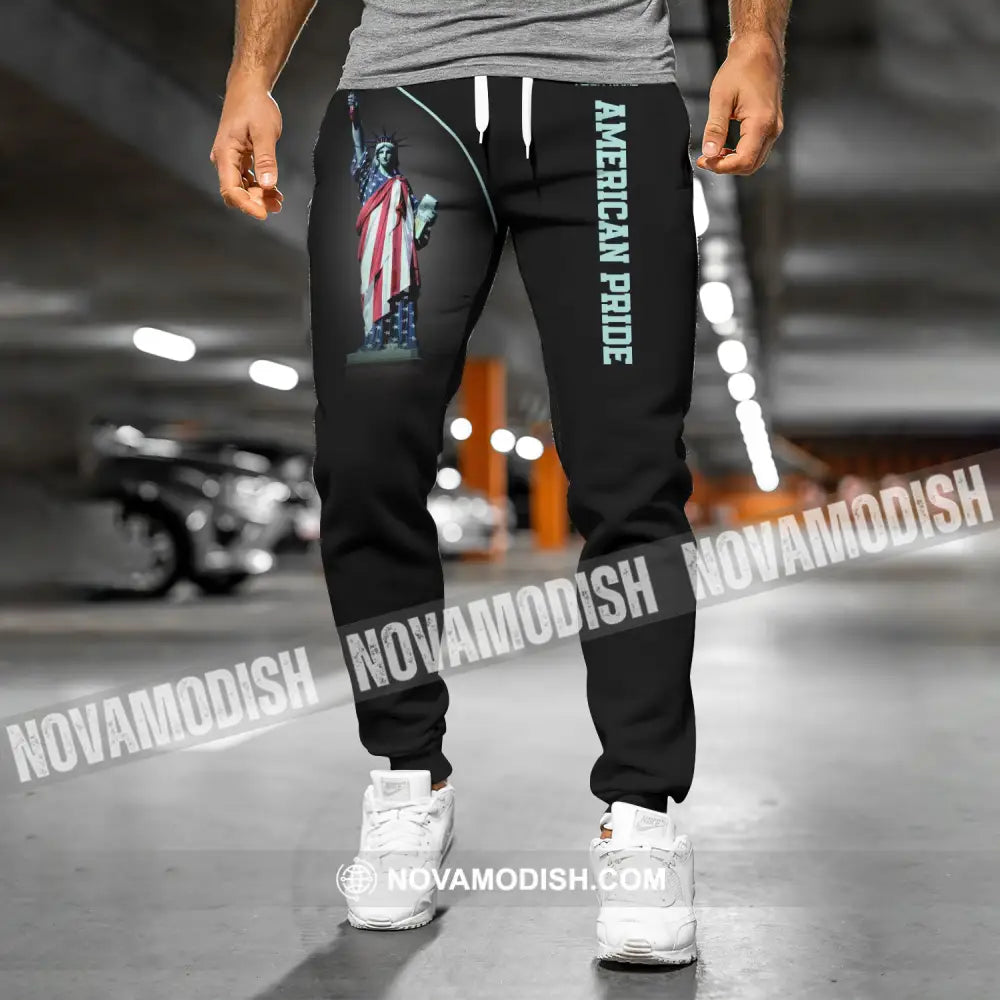 Unisex Clothing Custom Jogger American Pride Pants Independence Day Statue Of Liberty Apparel