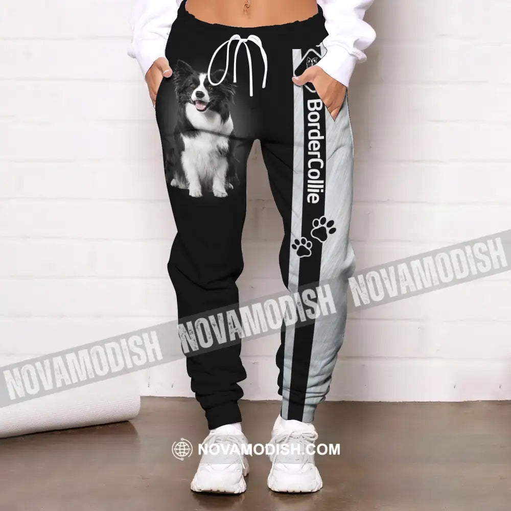 Unisex Clothing Custom Jogger Border Collie Pants For Pet Lovers