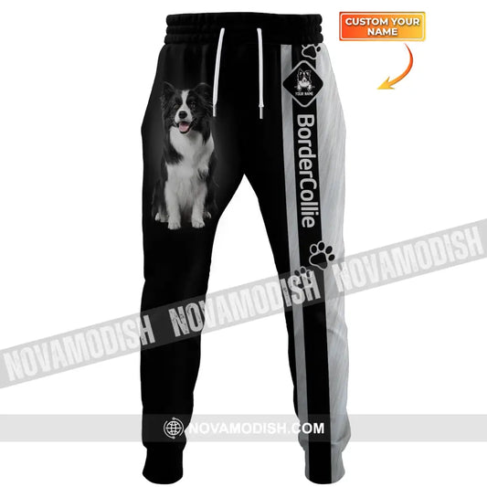 Unisex Clothing Custom Jogger Border Collie Pants For Pet Lovers