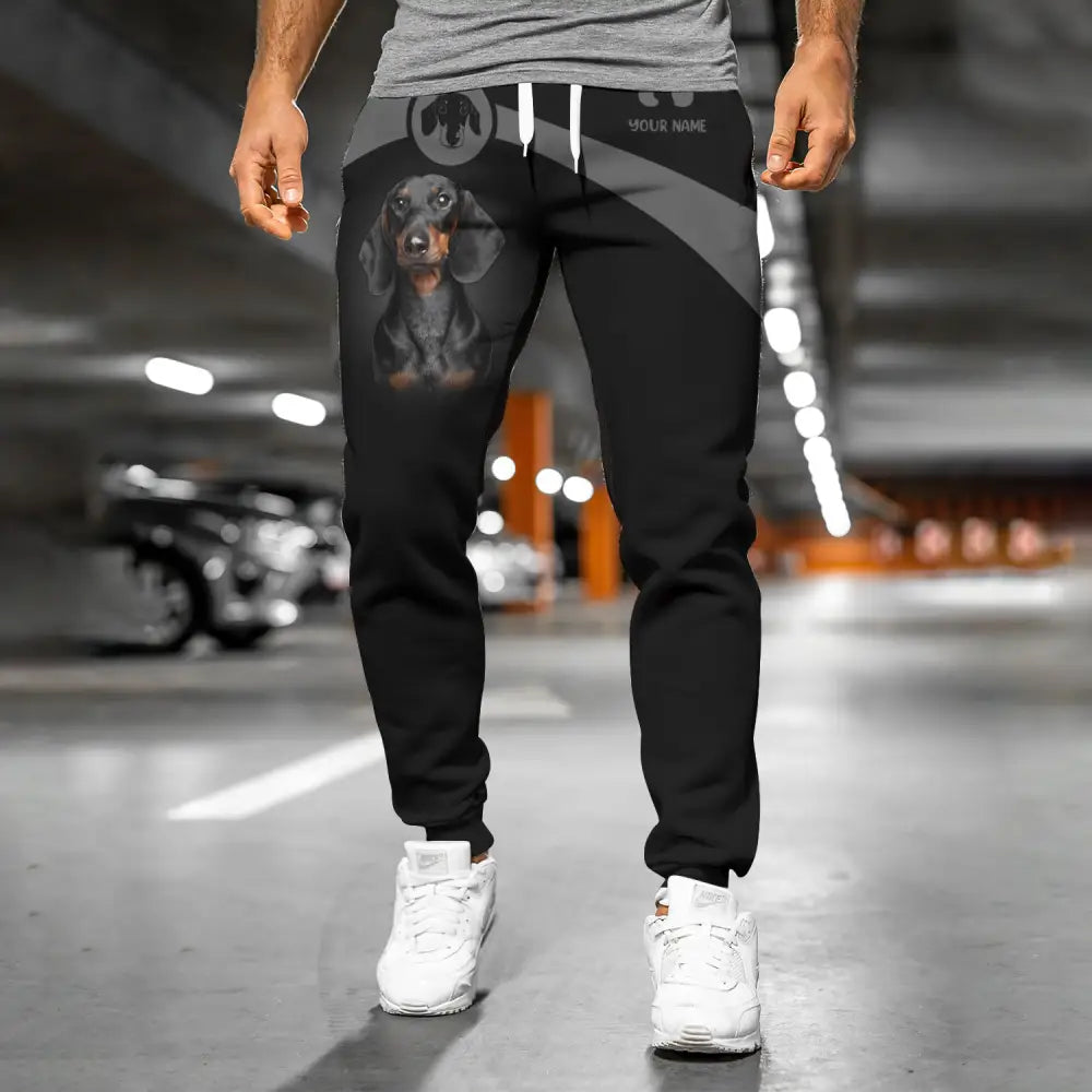 Unisex Clothing Custom Jogger Dachshund Pants For Pet Lovers