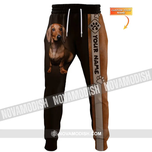 Unisex Clothing Custom Jogger Dachshund Pants For Pet Lovers S