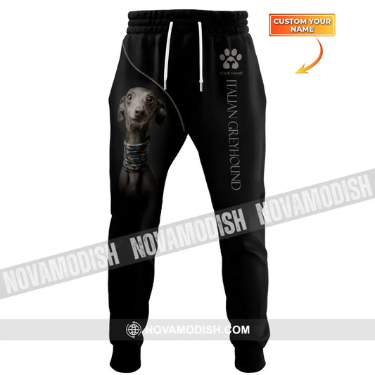 Unisex Clothing Custom Jogger Italian Greyhound Pants For Pet Lovers