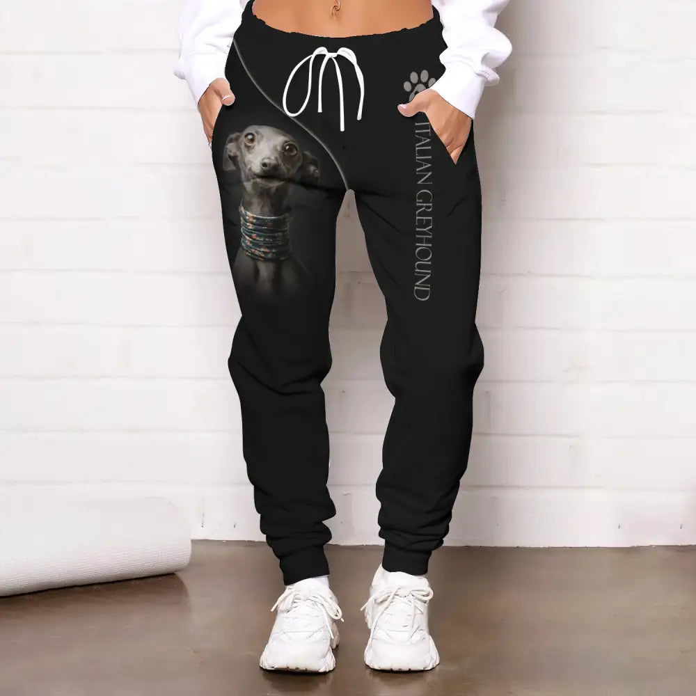 Unisex Clothing Custom Jogger Italian Greyhound Pants For Pet Lovers