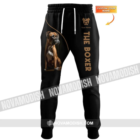 Unisex Clothing Custom Jogger The Boxer Dog Pants For Pet Lovers S