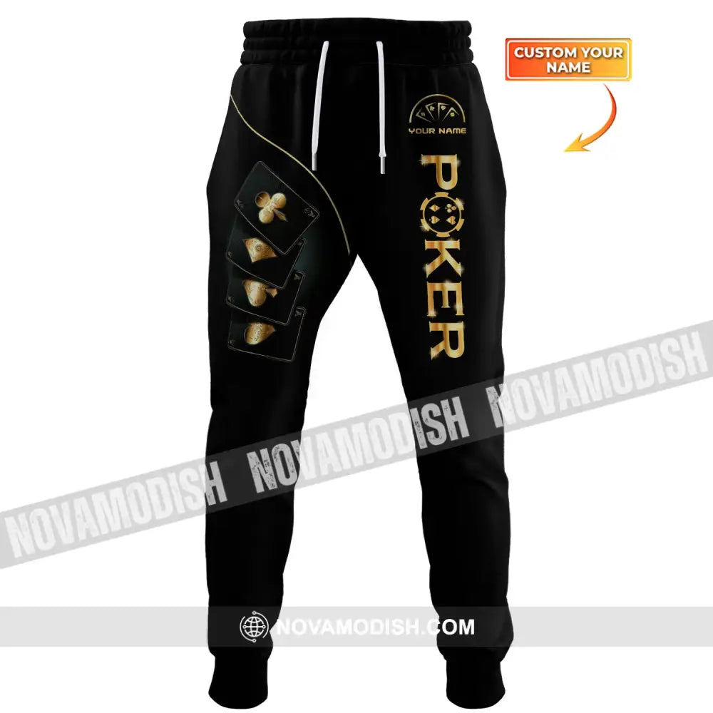 Unisex Clothing Custom Name Poker Jogger Pants Casino