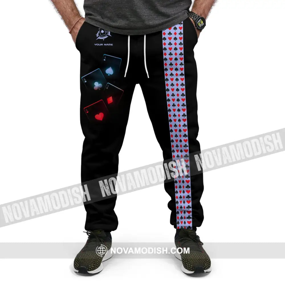 Unisex Clothing Custom Name Poker Jogger Pants Casino