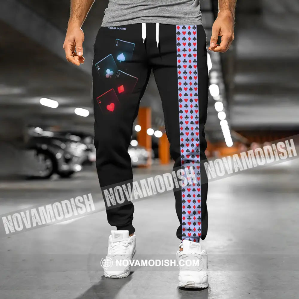 Unisex Clothing Custom Name Poker Jogger Pants Casino