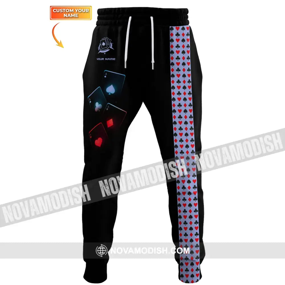 Unisex Clothing Custom Name Poker Jogger Pants Casino