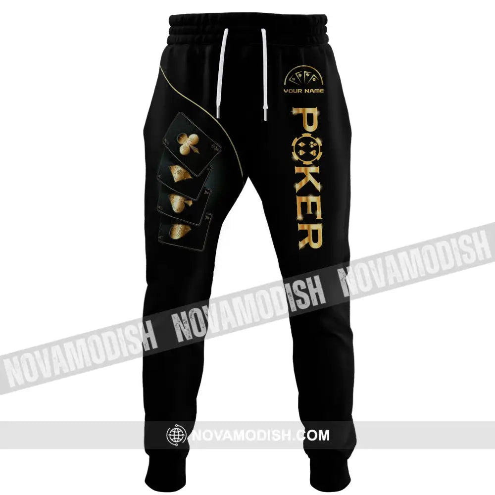 Unisex Clothing Custom Name Poker Jogger Pants Casino S