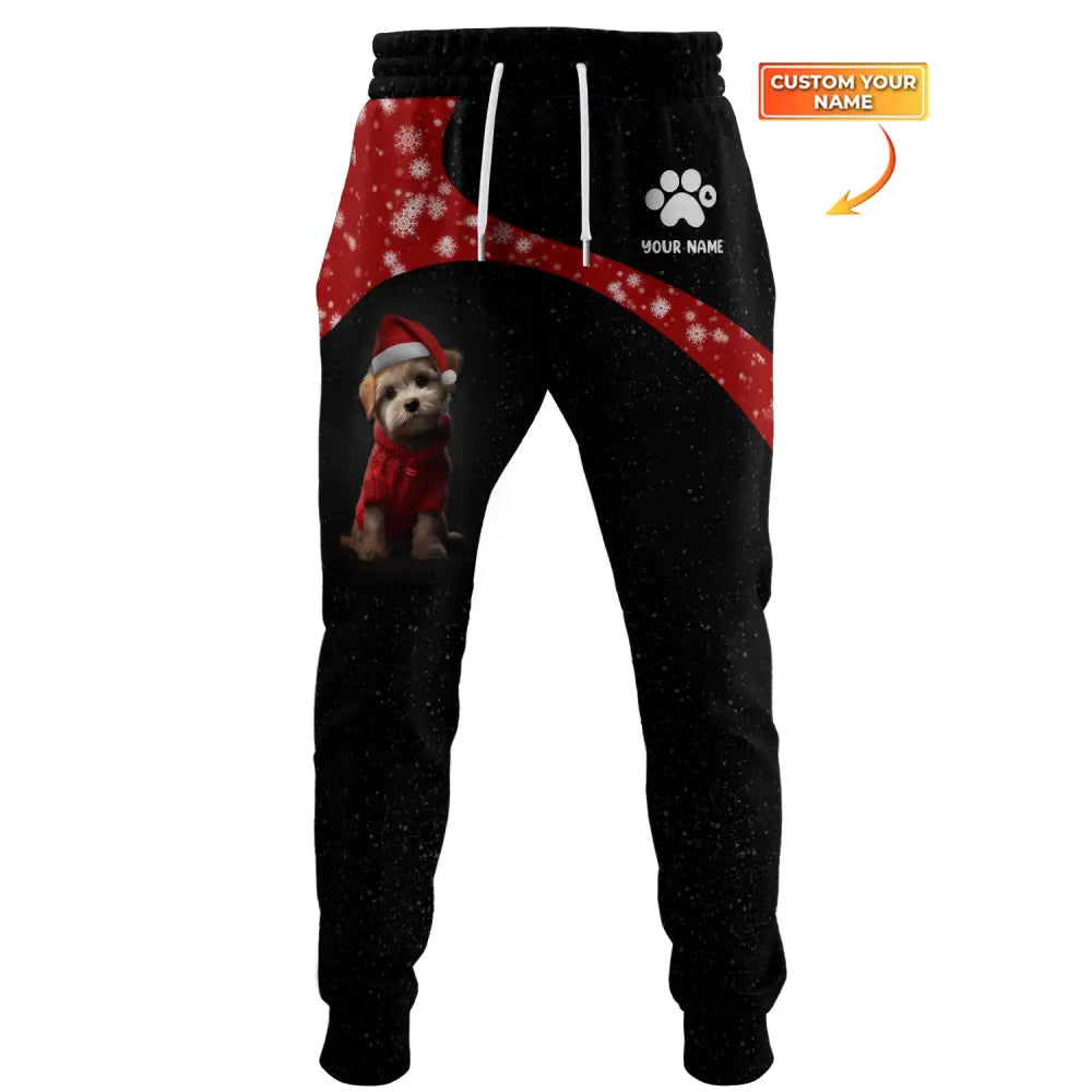Unisex Clothing Maltese Christmas Jogger Sportwear Pant For Men And Women Pants