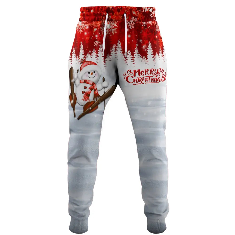 Unisex Clothing Snow White Merry Christmas Jogger Sportwear Gift For Pants