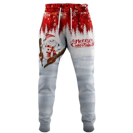 Unisex Clothing Snow White Merry Christmas Jogger Sportwear Gift For Pants