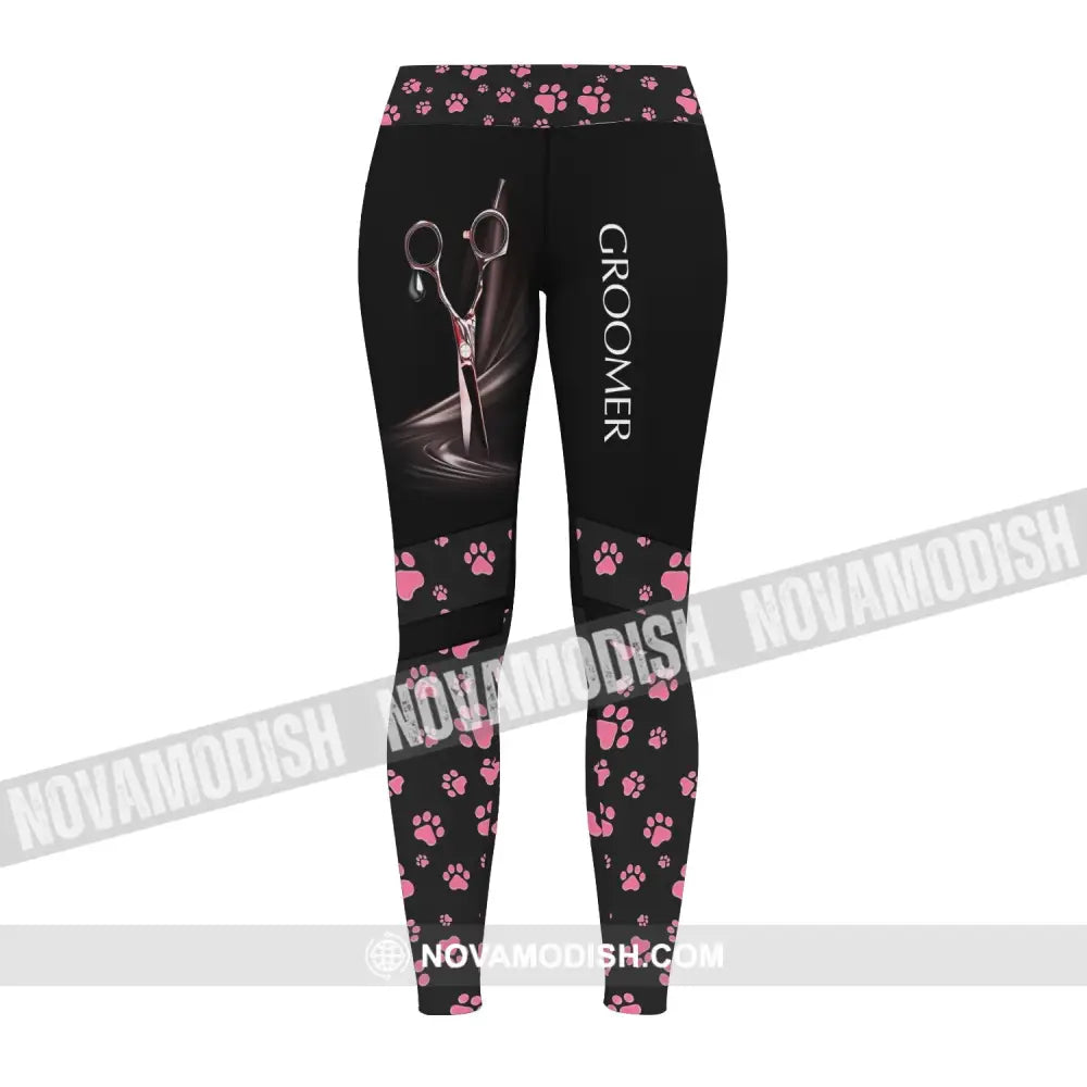 Unisex Pants - 3D Pants - Groomer Paws Legging Pants S Pants