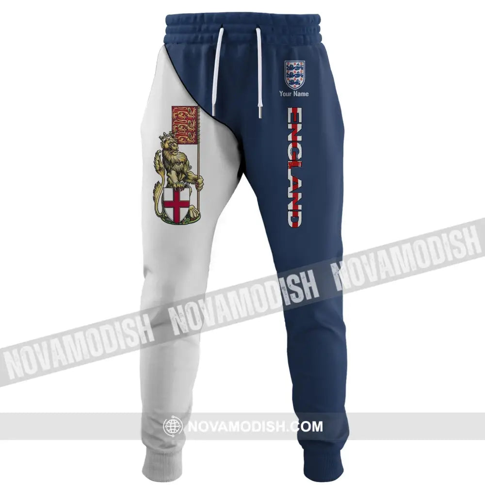 Unisex Pants - Custom England Football Name Pants England Three Lion Pants