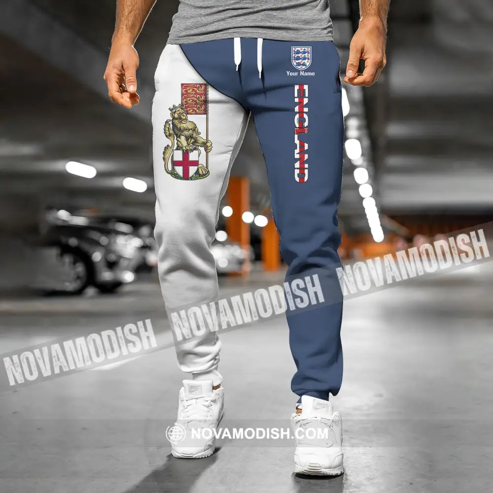 Unisex Pants - Custom England Football Name Pants England Three Lion Pants