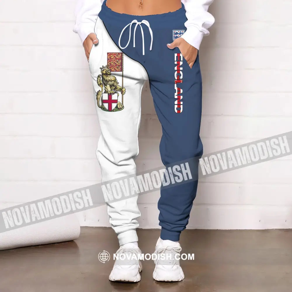 Unisex Pants - Custom England Football Name Pants England Three Lion Pants