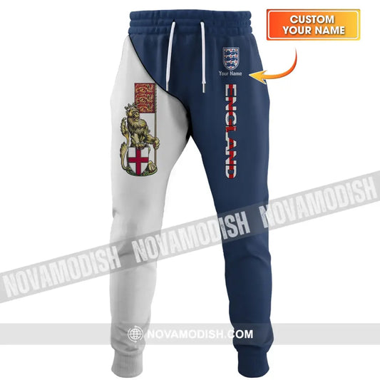 Unisex Pants - Custom England Football Name Pants England Three Lion S Pants