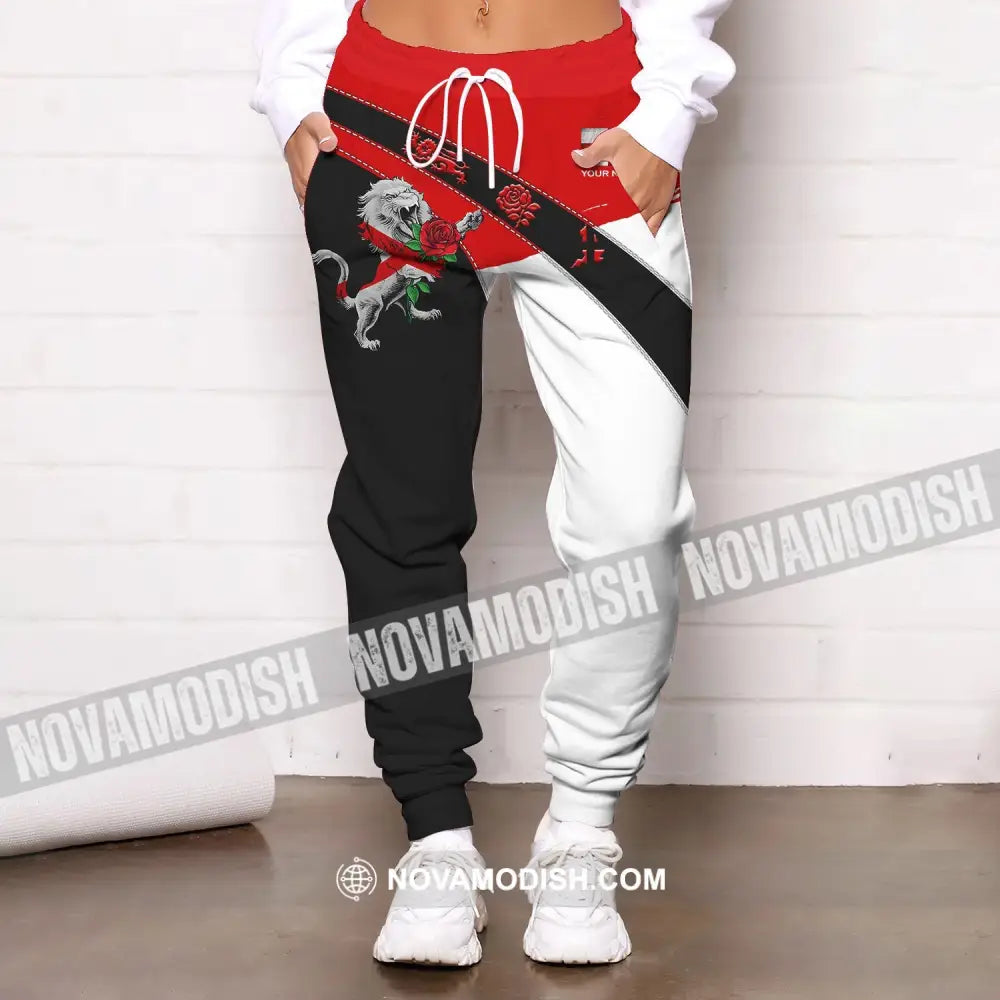 Unisex Pants - Custom Football Name Pants England Rose Lion Pants Pants