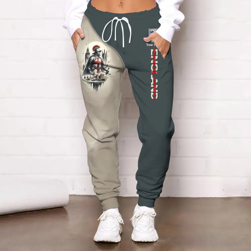 Unisex Pants - Custom Name 3D England Chevalier