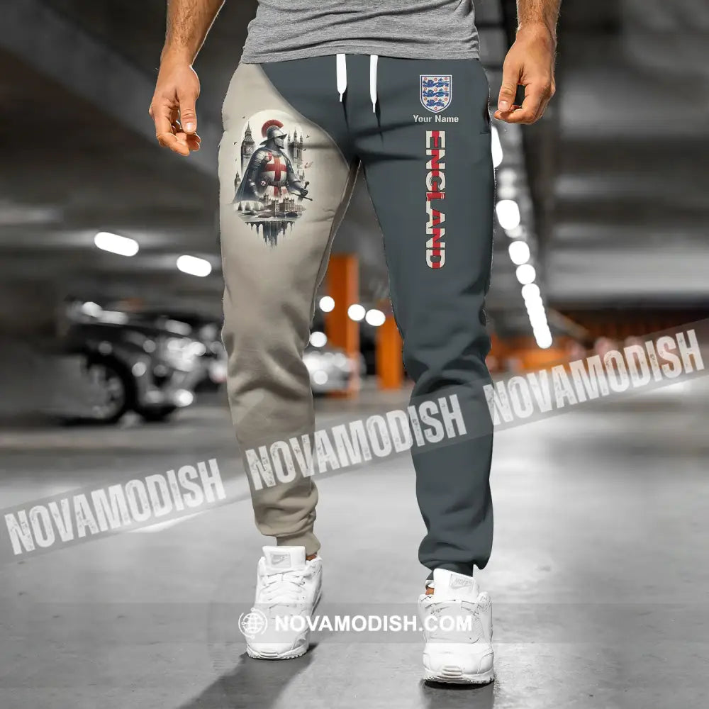 Unisex Pants - Custom Name 3D England Chevalier