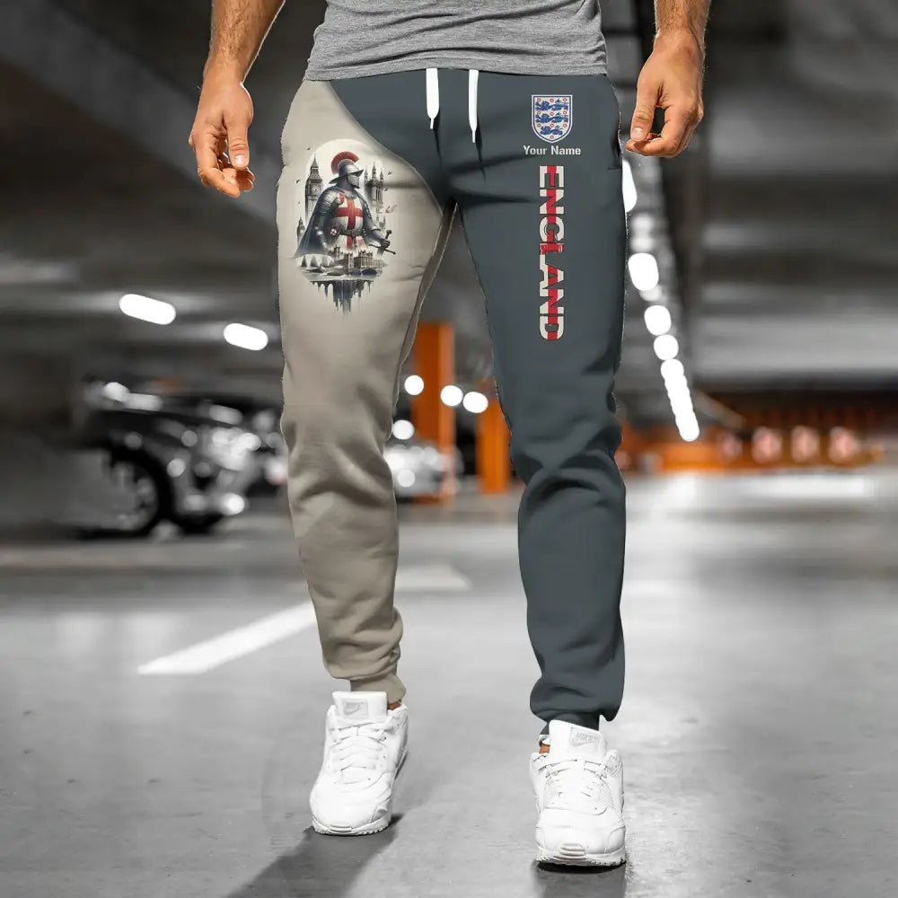 Unisex Pants - Custom Name 3D England Chevalier