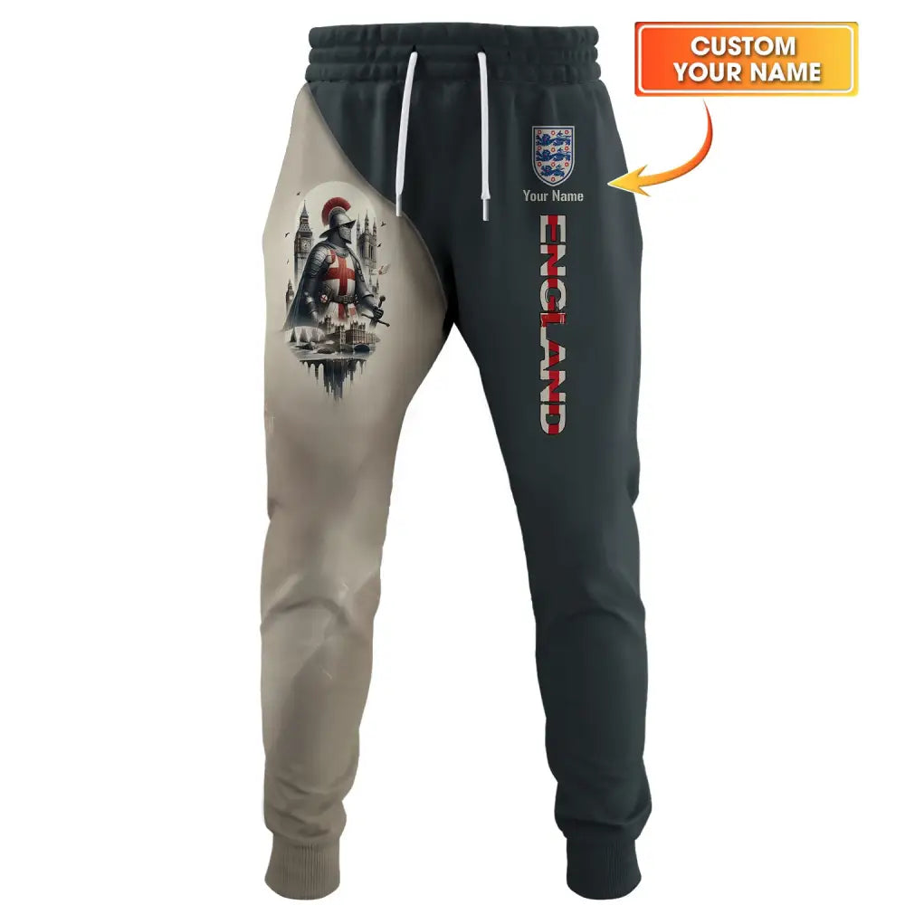 Unisex Pants - Custom Name 3D England Chevalier S