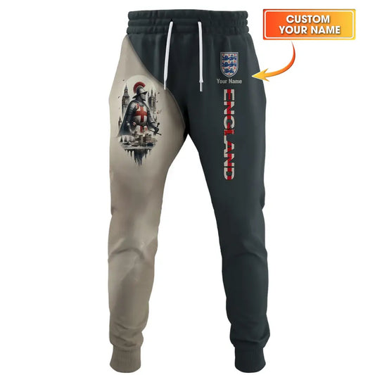 Unisex Pants - Custom Name 3D England Chevalier S