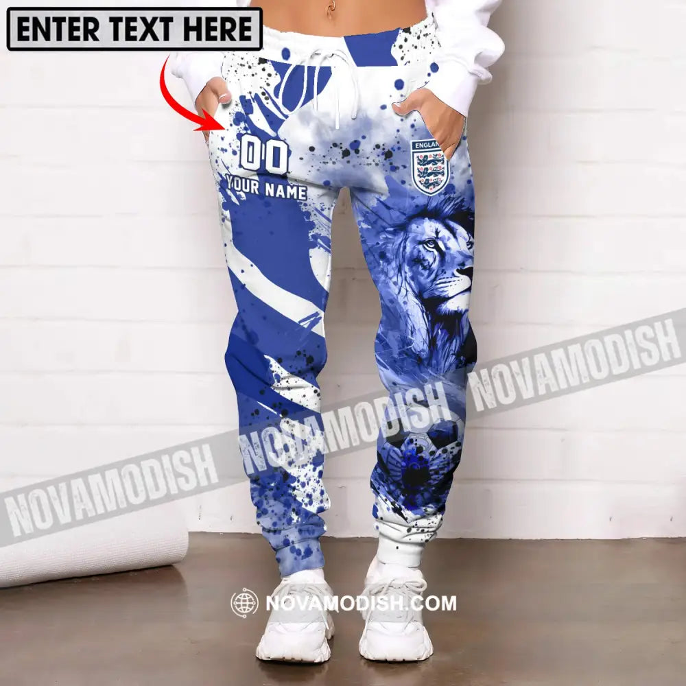 Unisex Pants - Custom Name And Number Pants England National Team Lion Ball Pants