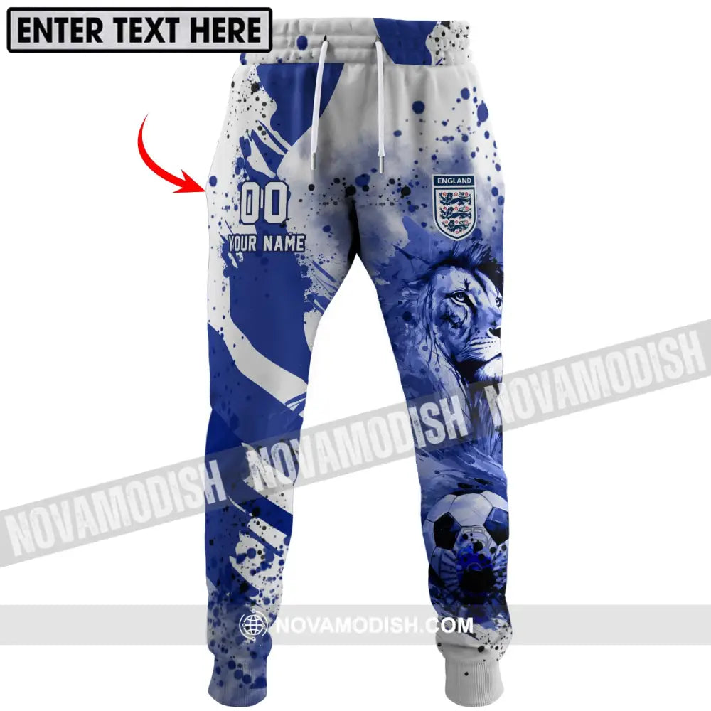 Unisex Pants - Custom Name And Number Pants England National Team Lion Ball S Pants