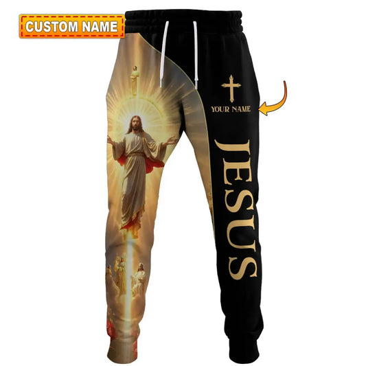 Unisex Pants Custom Name Jesus Jogger Gift For Christan