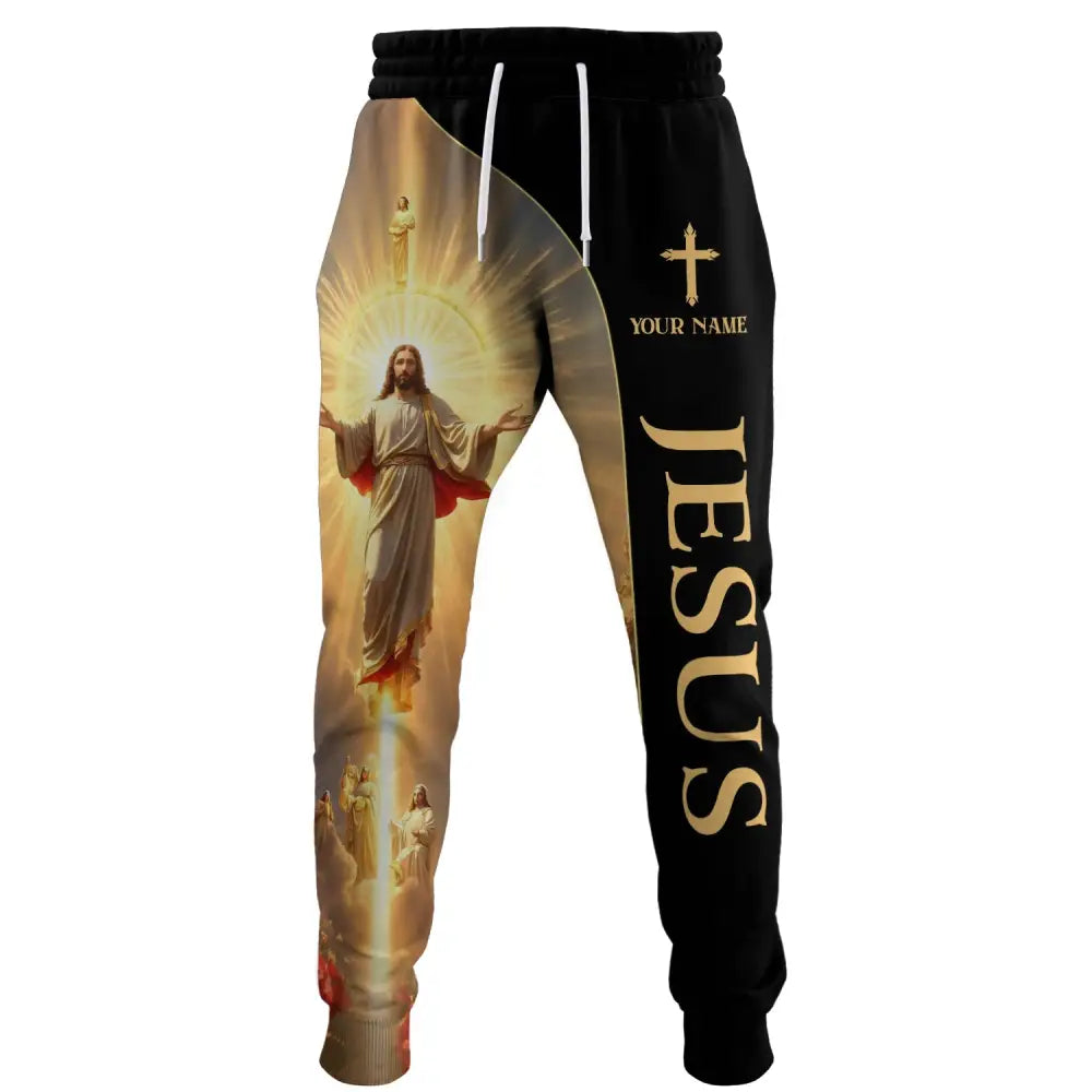 Unisex Pants Custom Name Jesus Jogger Gift For Christan S
