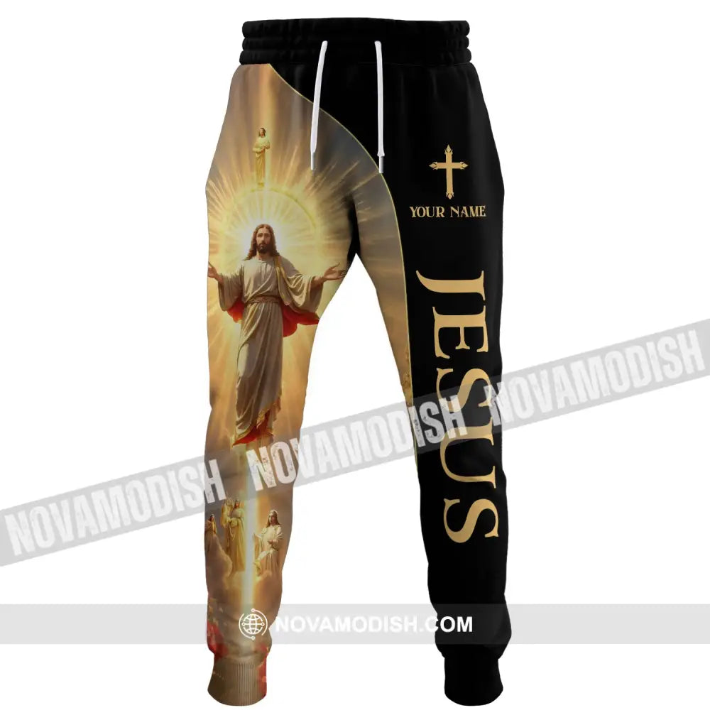 Unisex Pants Custom Name Jesus Jogger Gift For Christan S