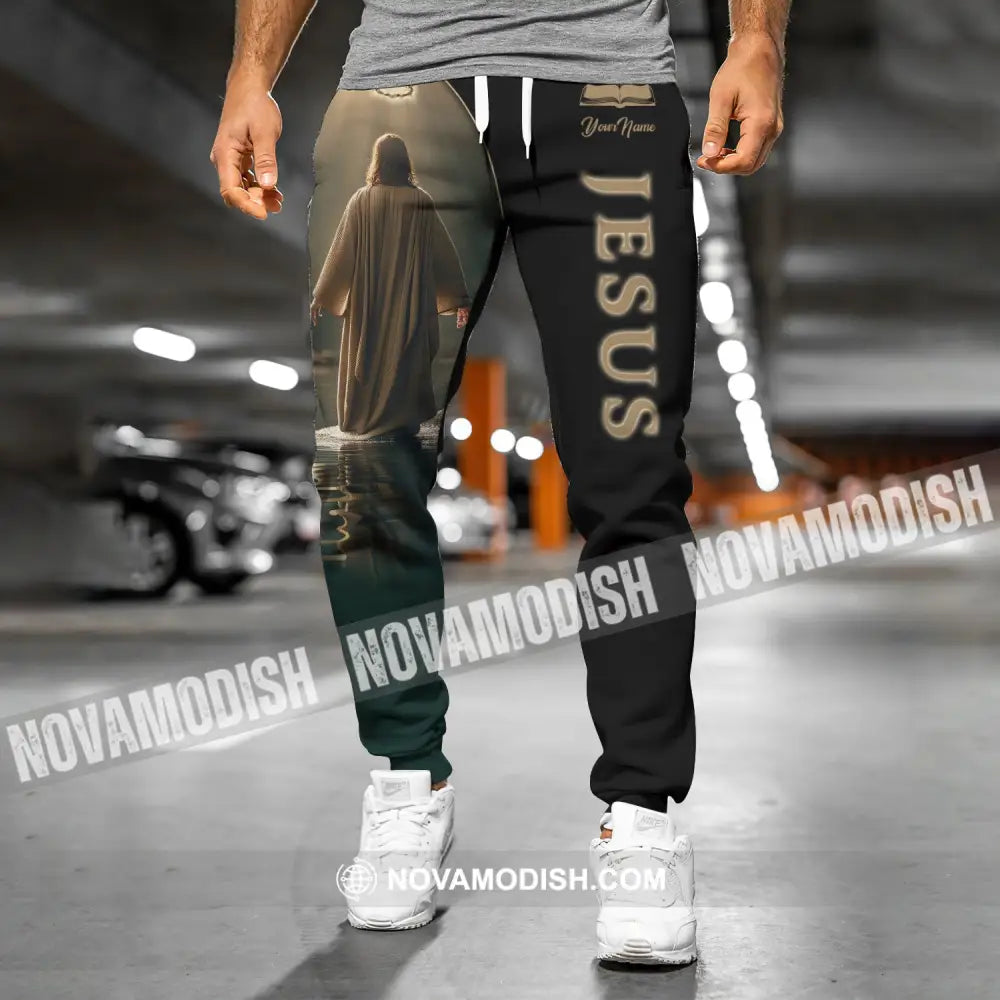 Unisex Pants Custom Name Jesus Jogger Gift For Christian