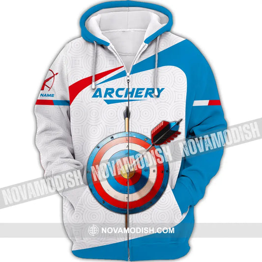 Unisex Shirt Archery Polo T-Shirt Gifts For For Lovers Zipper Hoodie / S