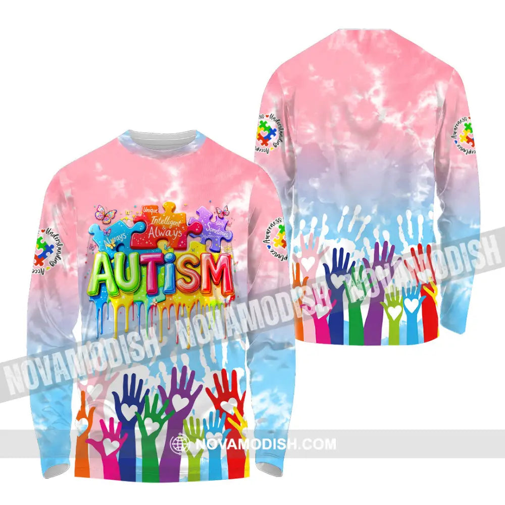 Unisex Shirt - Autism 3D Shirt Long Sleeve Shirt / S T-shirt