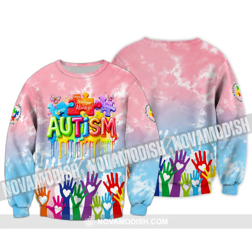 Unisex Shirt - Autism 3D Shirt Long Sleeve / S T-shirt