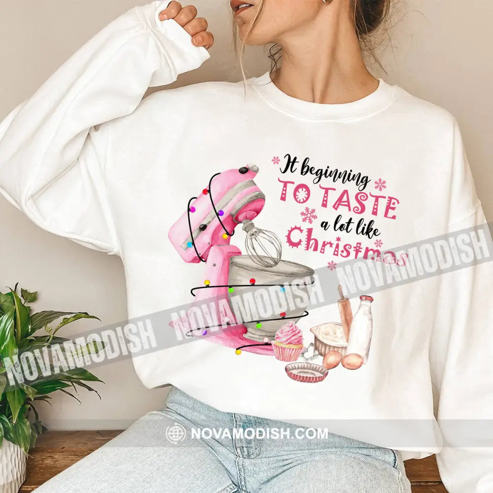 Unisex Shirt Baker Christmas Long Sleeve Sweater Gift For / White S T-Shirt