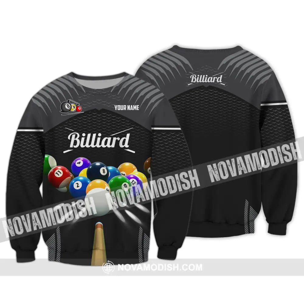 Unisex Shirt Billiards Custom T-Shirt Polo For Lovers Long Sleeve / S T-Shirt